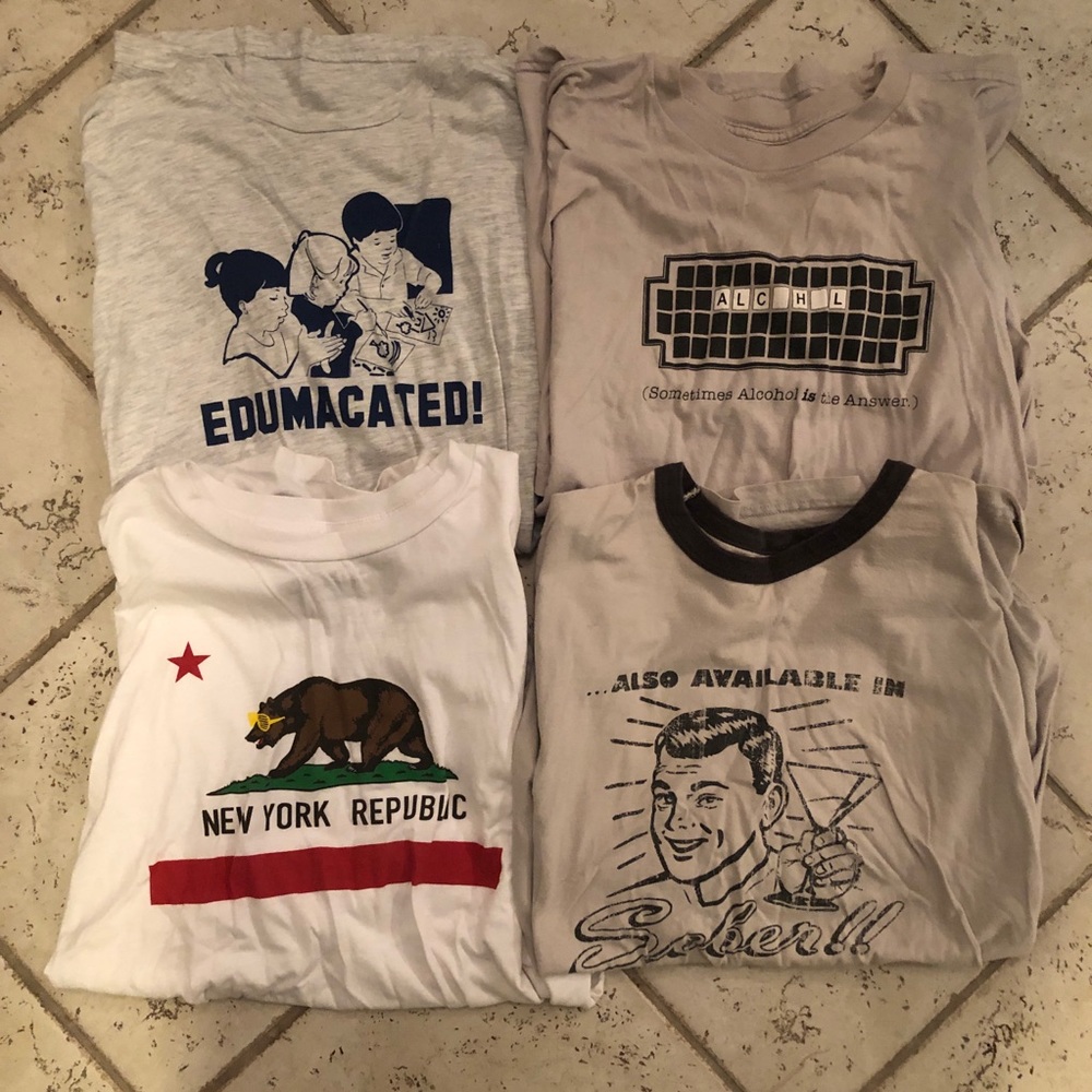 Bundle of 4 funny t-shirts